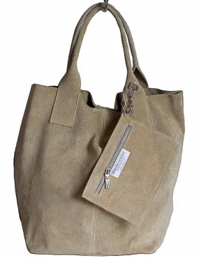 Women's leather bag Arianna taupe skin