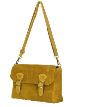 Women's skin leather bag senape marcella