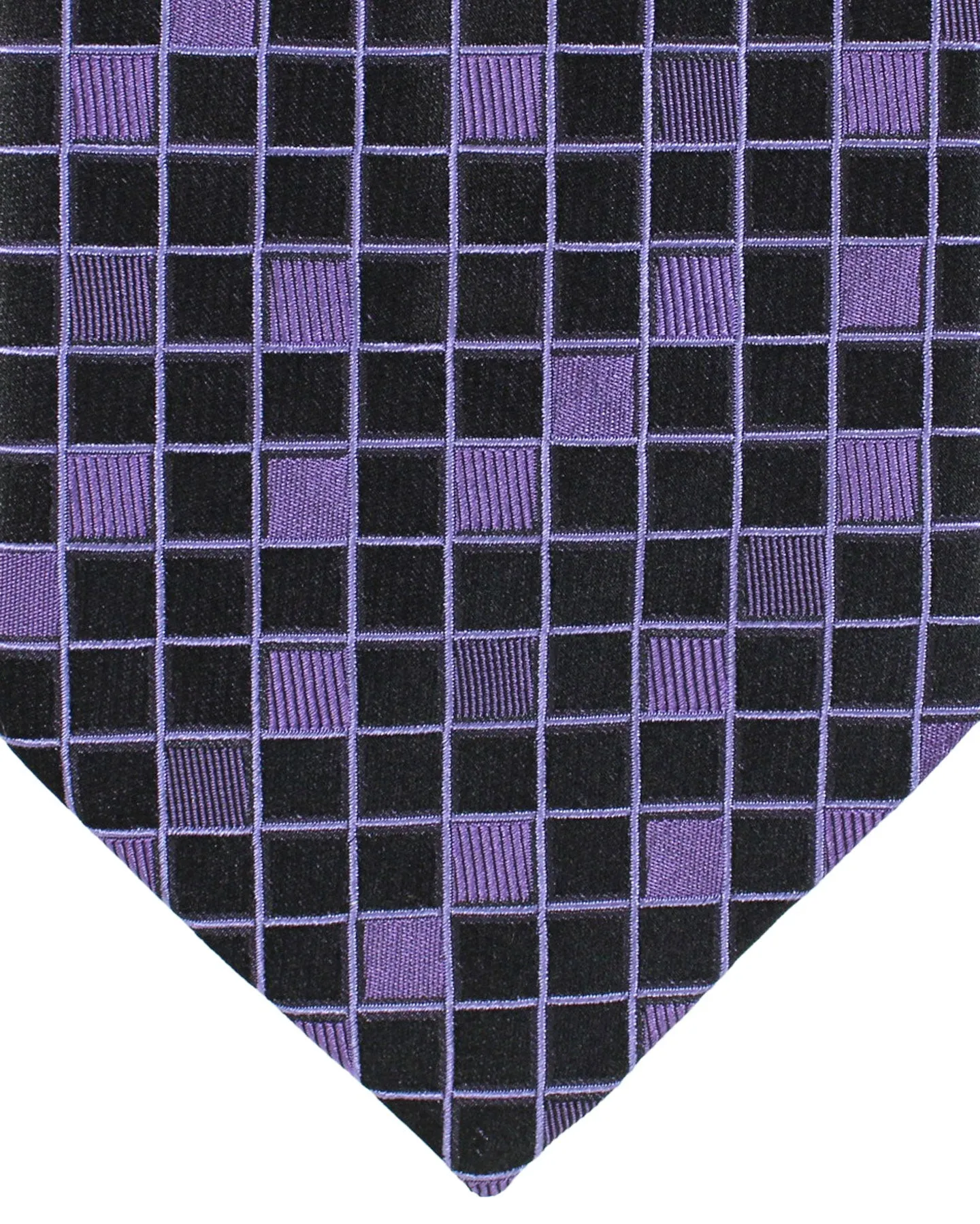 Zilli Silk Tie Purple Geometric - Wide Necktie FINAL SALE