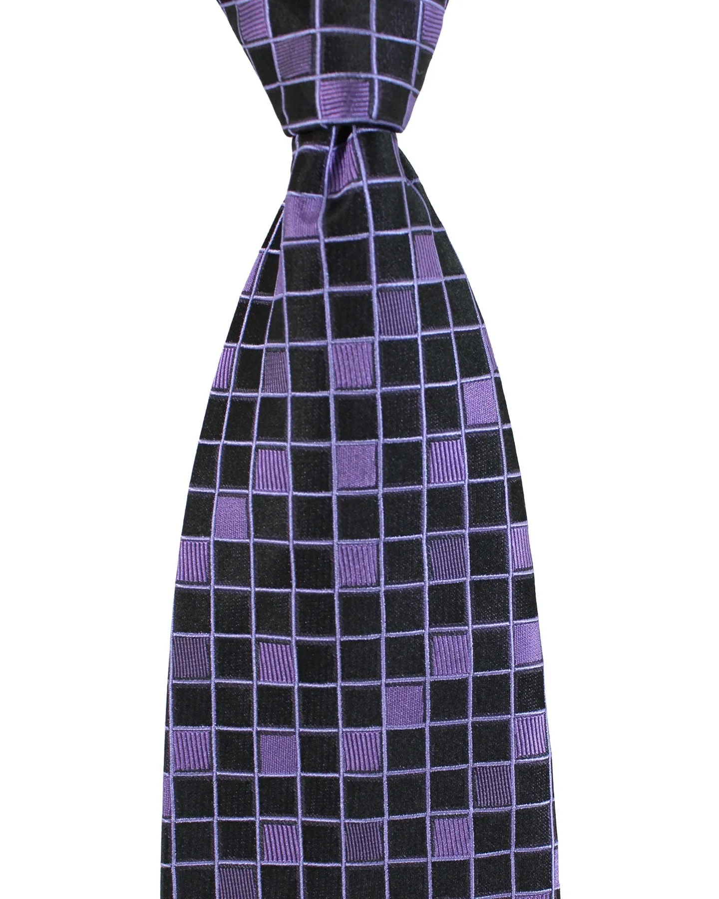 Zilli Silk Tie Purple Geometric - Wide Necktie FINAL SALE